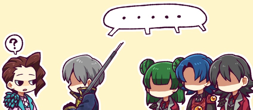 nugget and employee (project moon and 1 more) drawn by hatake_shimeji