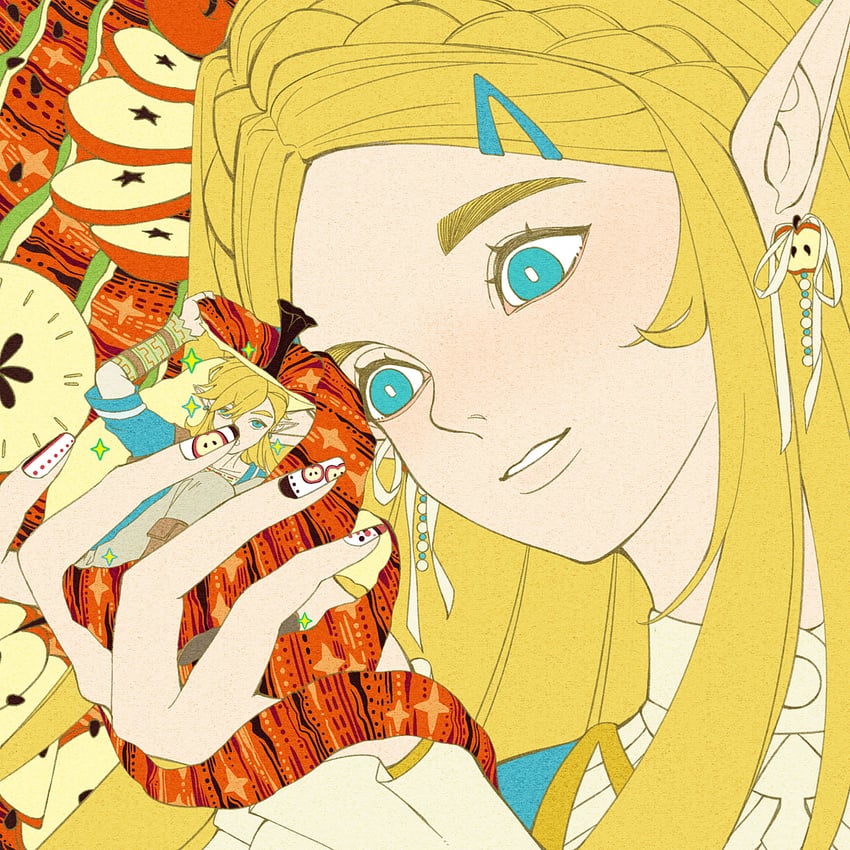 link and princess zelda (the legend of zelda and 1 more) drawn by 8er8er1s
