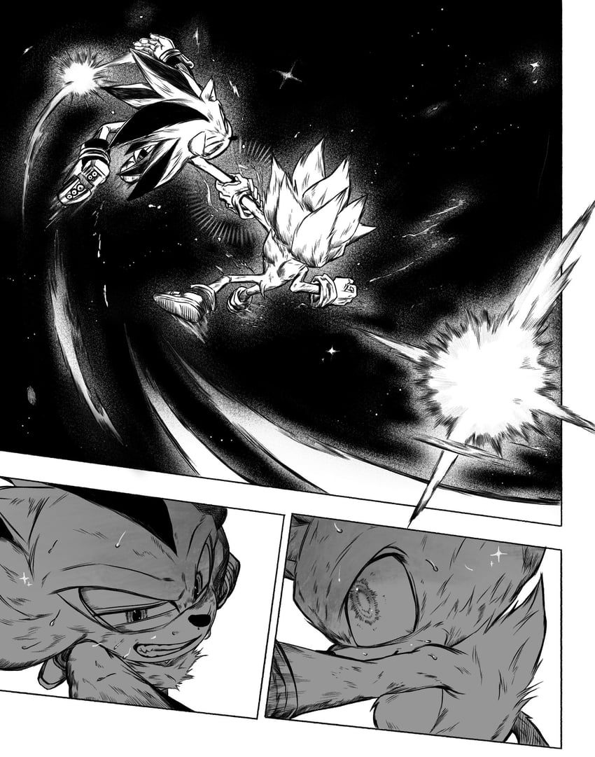 sonic the hedgehog and shadow the hedgehog (boku no hero academia and 1 more) drawn by m3ri2310