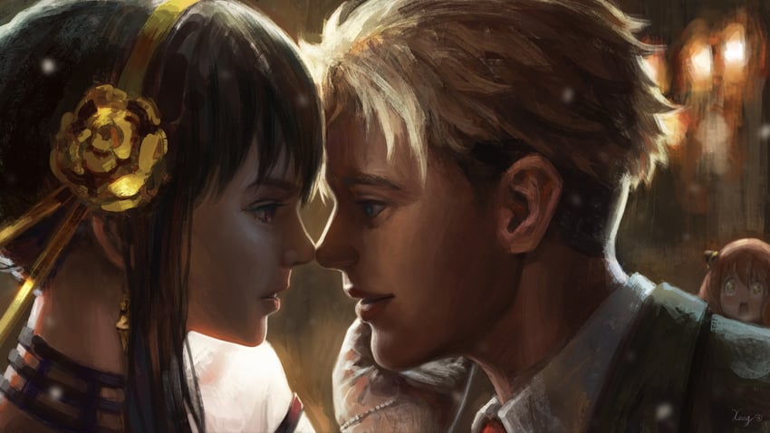 yor briar, anya, and twilight (spy x family) drawn by elvafirst