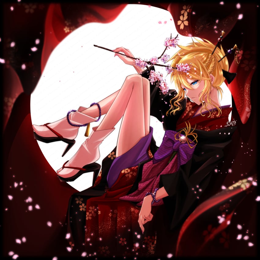 kagamine rin (vocaloid and 2 more) drawn by kuroageha_(kurorororo_03)
