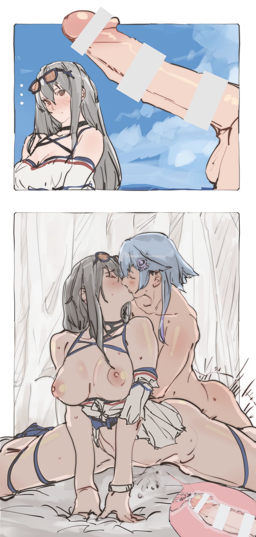 skadi and mizuki (arknights) drawn by amanda_kenny