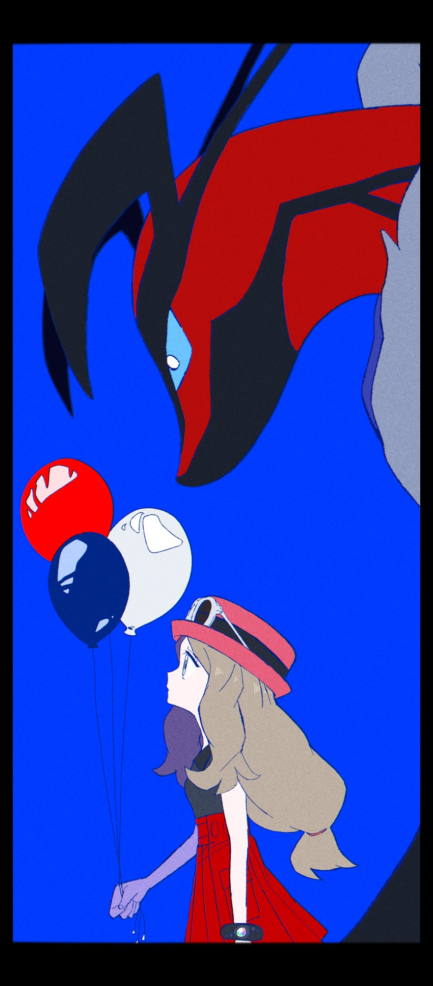 serena and yveltal (pokemon and 1 more) drawn by asagiri_kogen