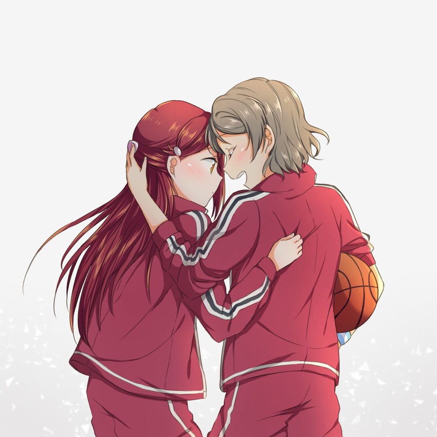 watanabe you and sakurauchi riko (love live! and 1 more) drawn by yuchi_(salmon-1000)