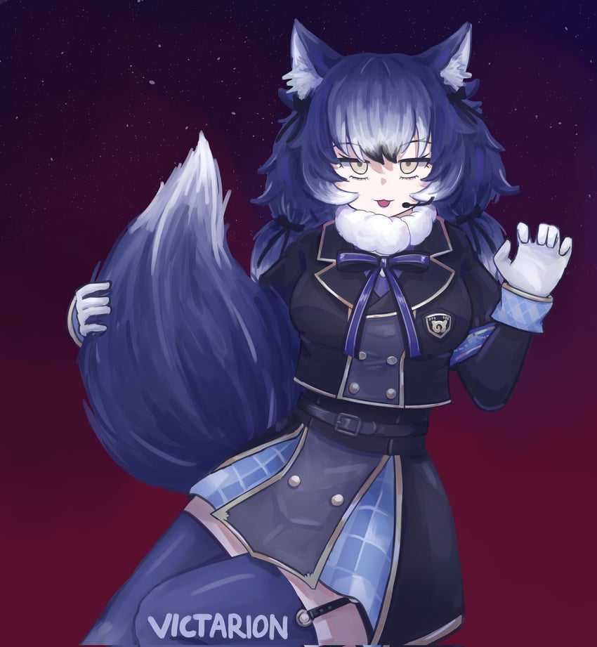 dire wolf (kemono friends and 1 more) drawn by victarionsc