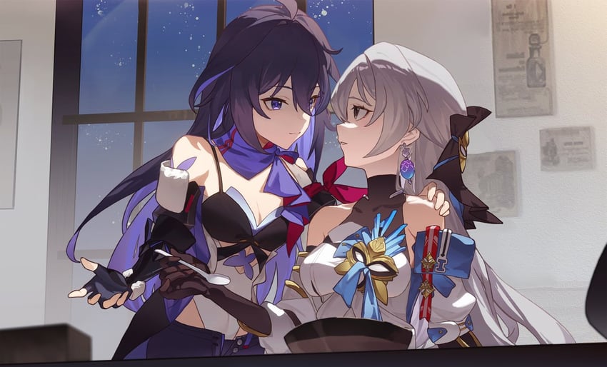bronya rand and seele (honkai and 1 more) drawn by hetare_mizu