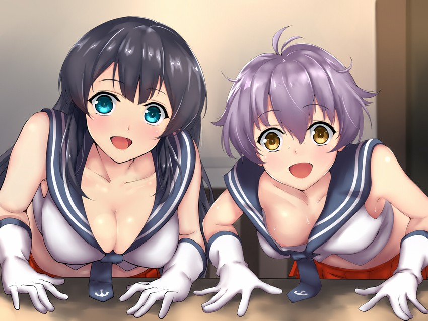 agano and sakawa (kantai collection) drawn by shingyou_(alexander-13)