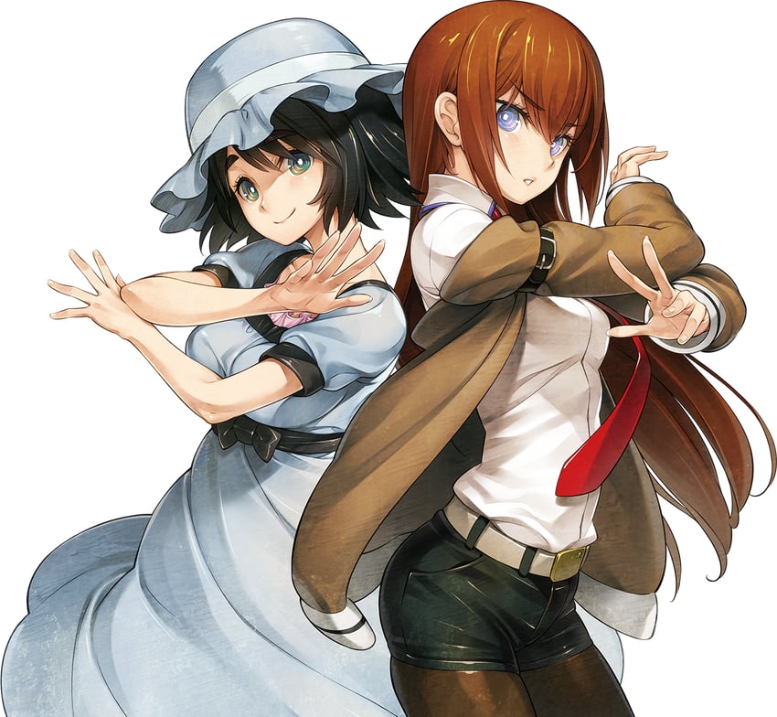 makise kurisu and shiina mayuri (steins;gate) drawn by huke