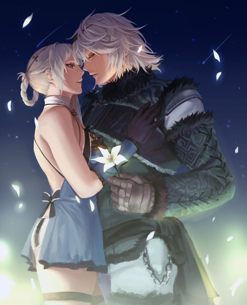 kaine and nier (nier and 1 more) drawn by on_(isk1812)