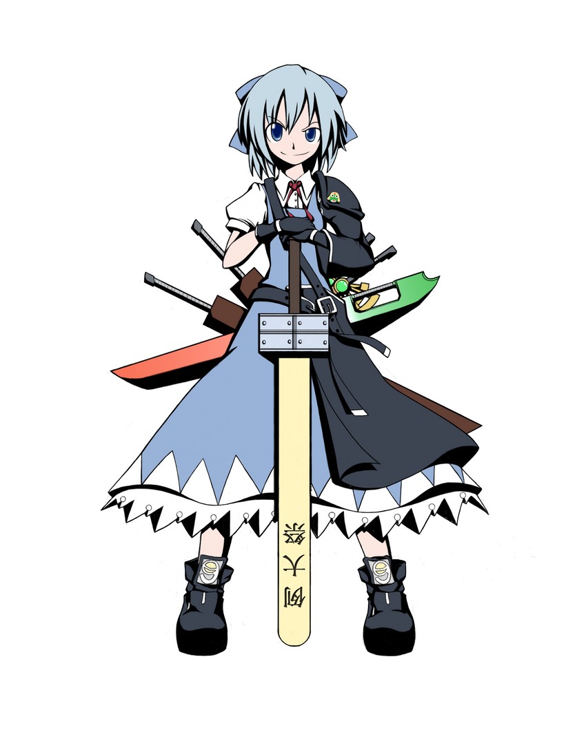 cirno and keroro (touhou and 2 more) drawn by t_tsubasa