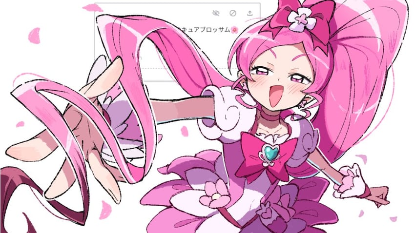 hanasaki tsubomi and cure blossom (precure and 1 more) drawn by shiro_srmsk