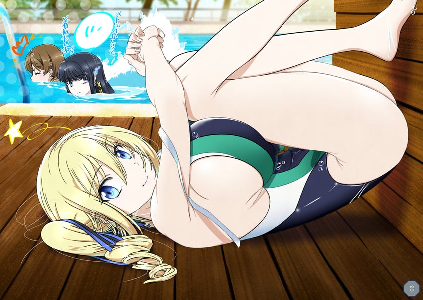 shiba miyuki, angelina kudou shields, and mitsui honoka (mahouka koukou no rettousei) drawn by mamezuka_takashi
