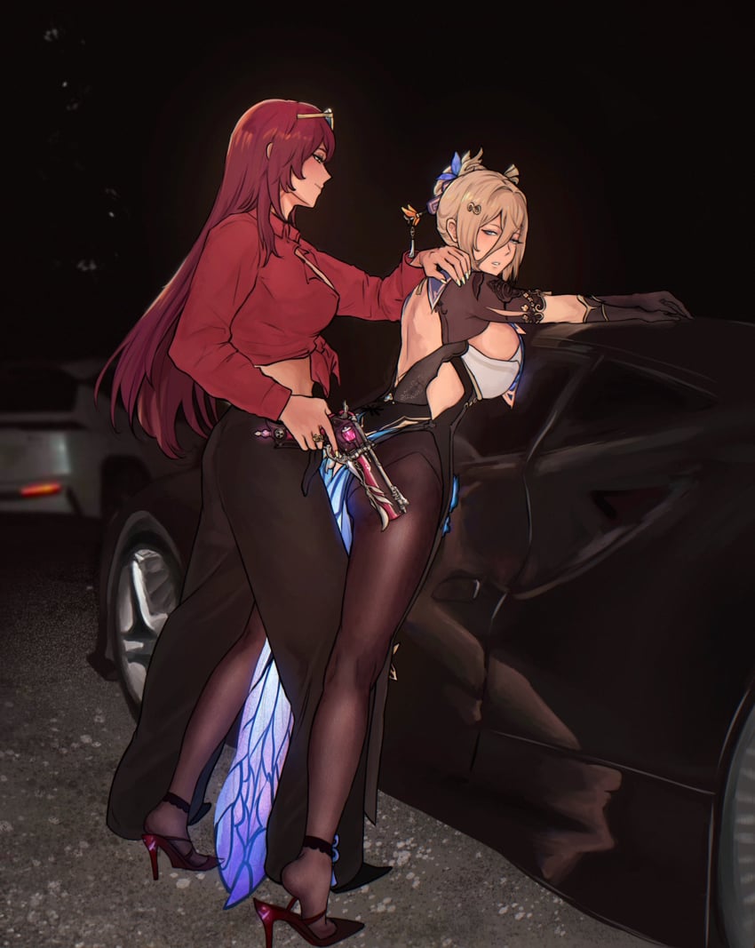 aponia and eden (honkai and 1 more) drawn by farcicalhelix