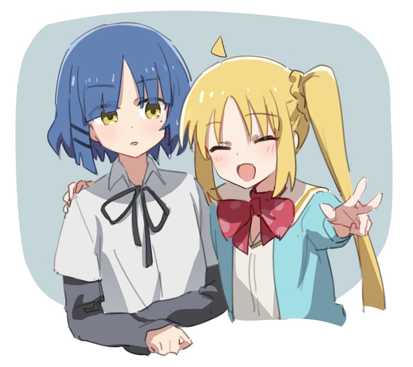 ijichi nijika and yamada ryo (bocchi the rock!) drawn by kitk_qun