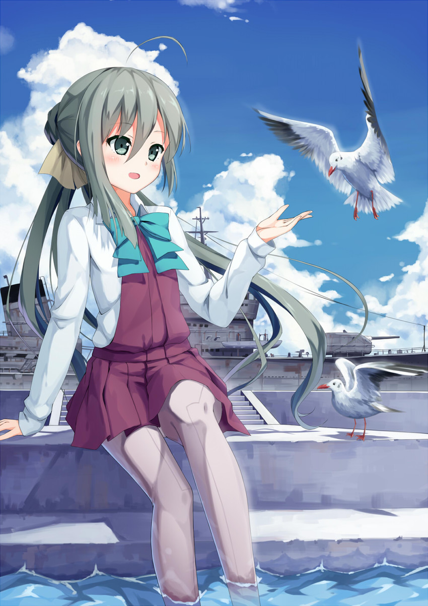 kiyoshimo (kantai collection) drawn by hagi_(ame_hagi)