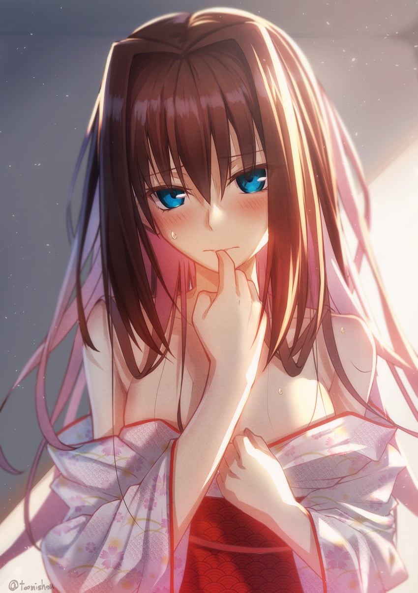 aozaki aoko (fate and 2 more) drawn by toomishou