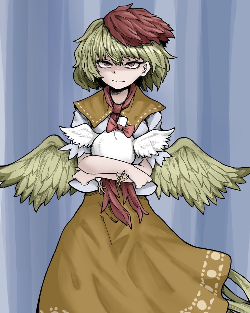 niwatari kutaka and bucky (touhou and 1 more) drawn by fe_(tetsu)