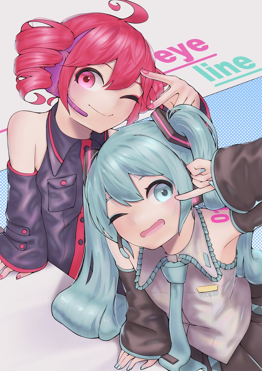 hatsune miku and kasane teto (vocaloid and 1 more) drawn by shibuisan