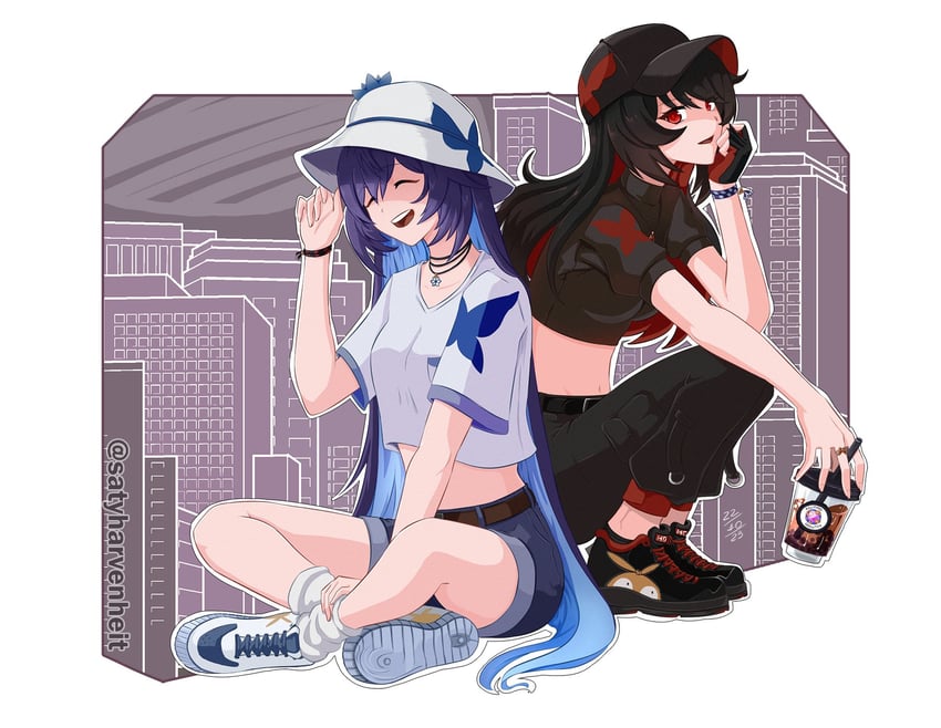 seele vollerei, homu, and seele (honkai and 1 more) drawn by satyharvenheit