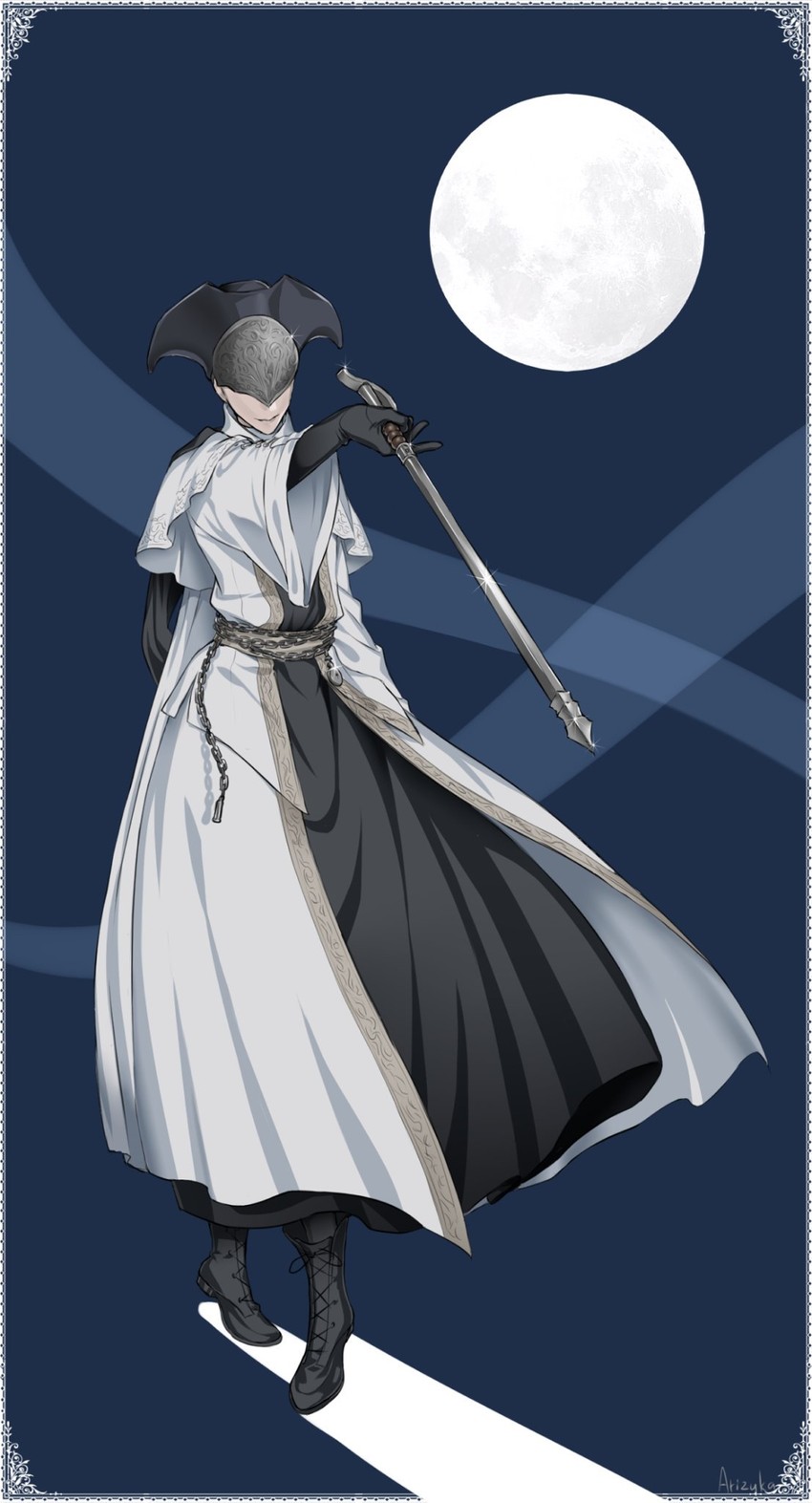 yurie the last scholar (bloodborne) drawn by arizuka_(catacombe)