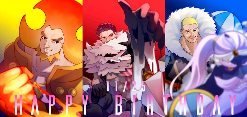 charlotte katakuri, charlotte oven, and charlotte daifuku (one piece) drawn by menue_mn