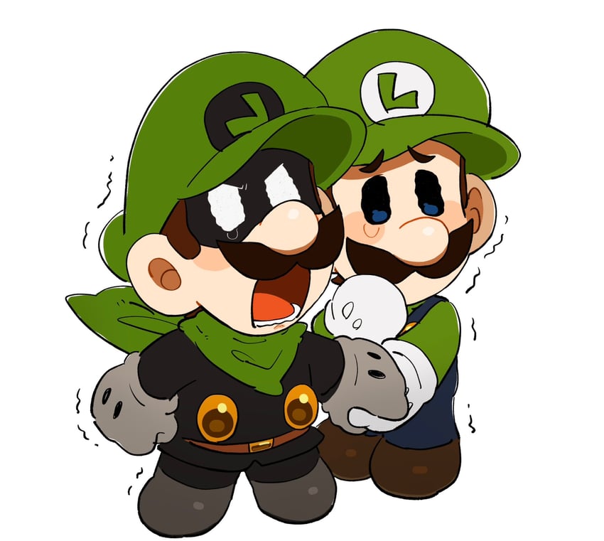 luigi and mr. l (mario and 2 more) drawn by mimimi_(mimimim9999)
