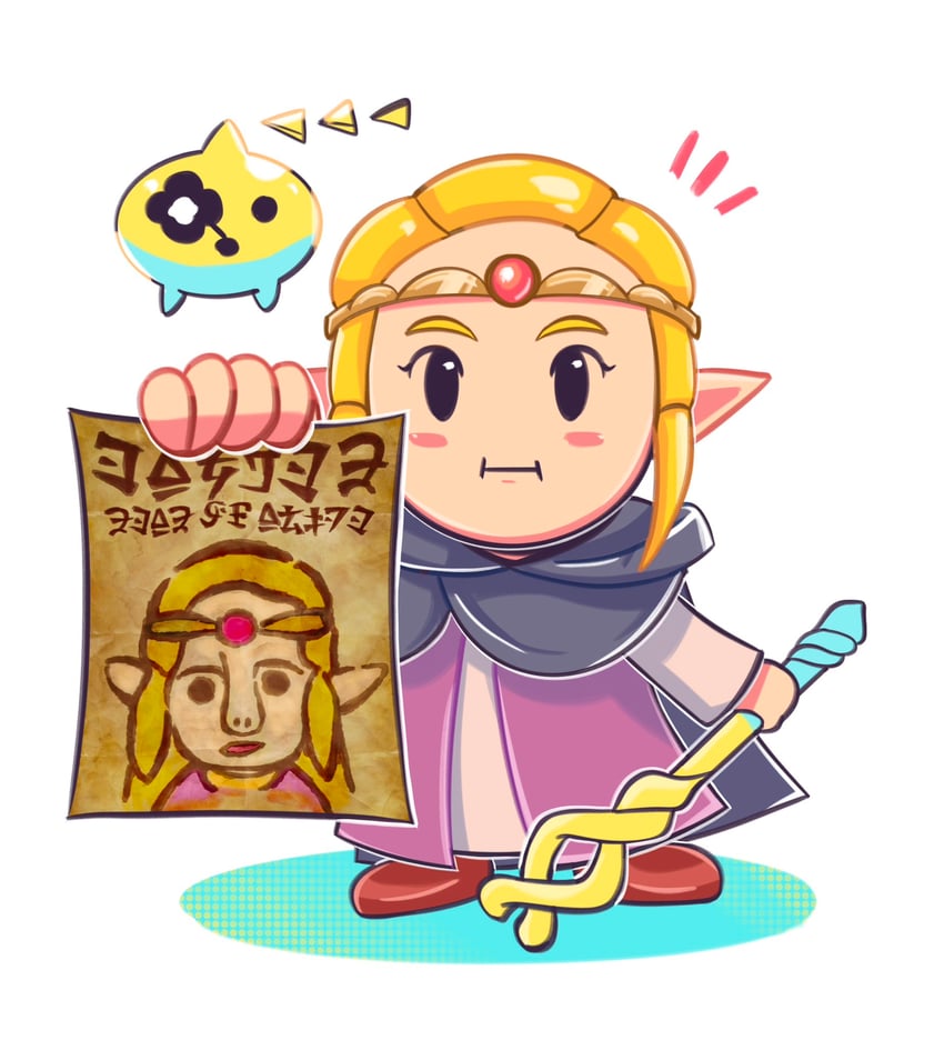 princess zelda and tri (the legend of zelda and 1 more) drawn by pichichustudio