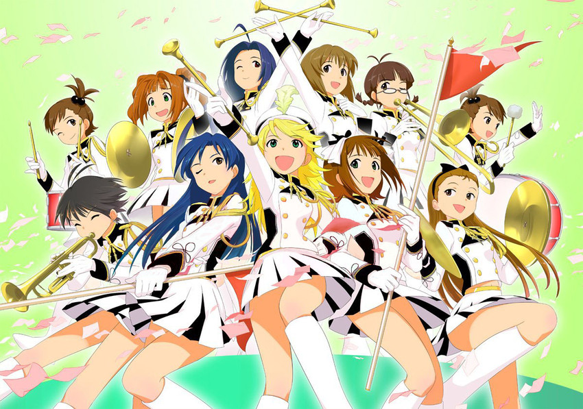 hoshii miki, kisaragi chihaya, amami haruka, kikuchi makoto, minase iori, and 6 more (idolmaster and 1 more) drawn by annindoufu_(oicon)