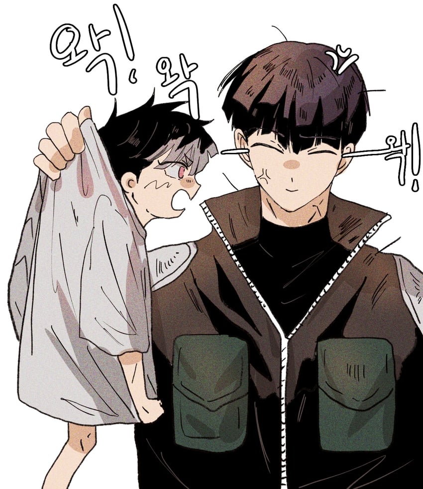 hoshina soshiro and narumi gen (kaijuu no. 8) drawn by mmmiaa