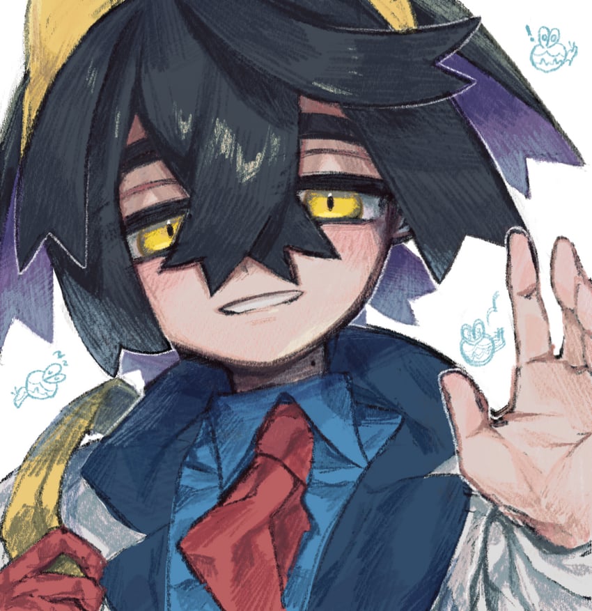 kieran and applin (pokemon and 1 more) drawn by miaivz