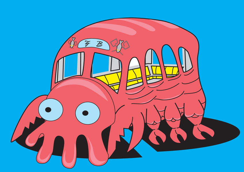 nekobus and john a zoidberg (tonari no totoro and 1 more) drawn by nonokraken