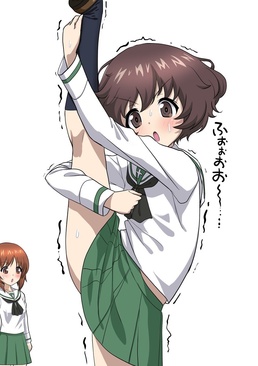 nishizumi miho and akiyama yukari (girls und panzer) drawn by shiina_excel