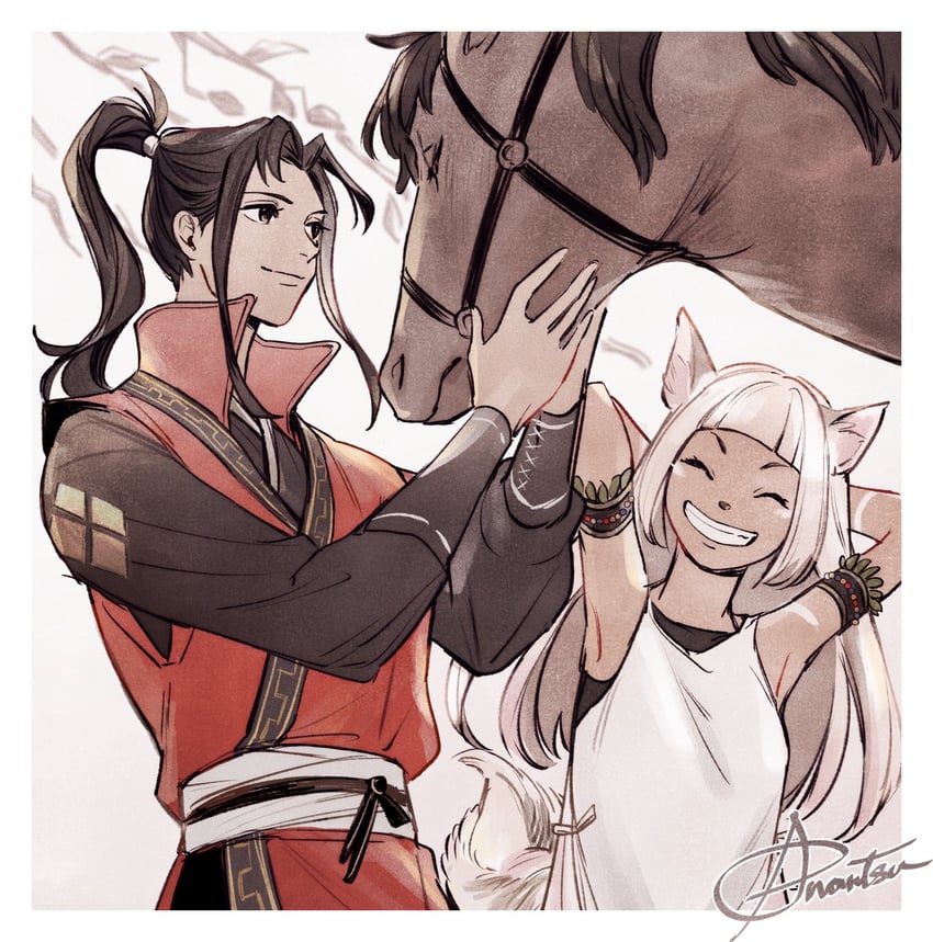 hikari ku and ochette (octopath traveler and 1 more) drawn by anonatsutods