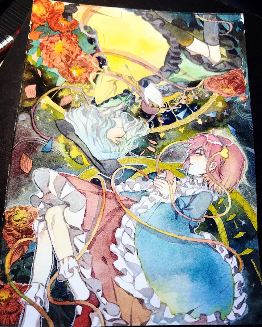 komeiji koishi and komeiji satori (touhou) drawn by surrt
