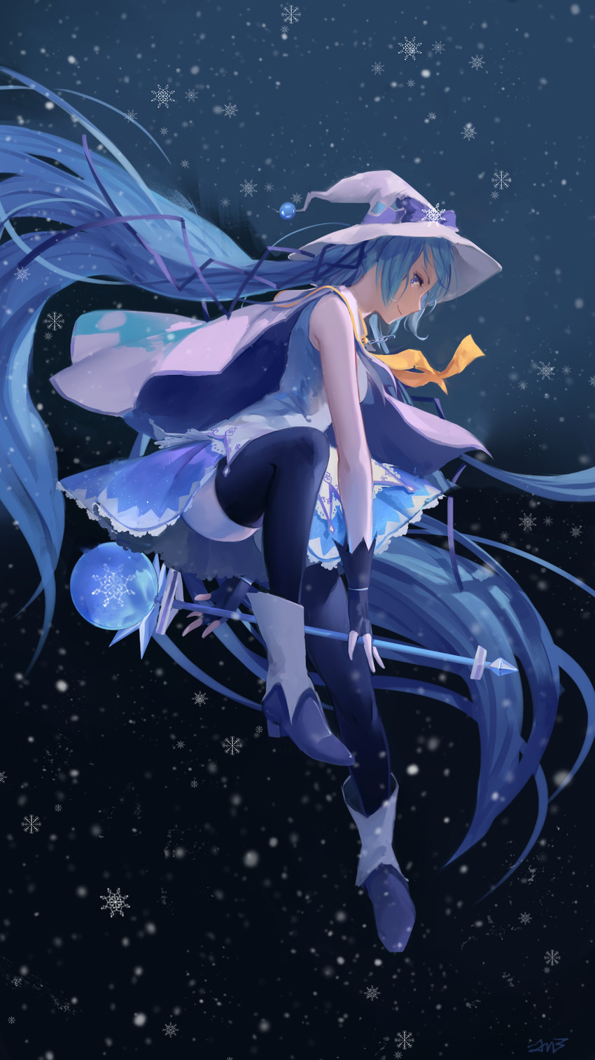 hatsune miku and yuki miku (vocaloid and 1 more) drawn by jn3
