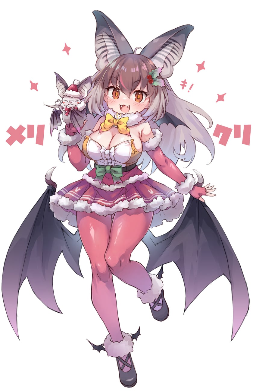 brown long-eared bat and poporu (kemono friends and 1 more) drawn by kolshica