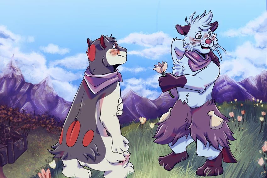 quilava and dewott (pokemon and 1 more) drawn by bograbbit