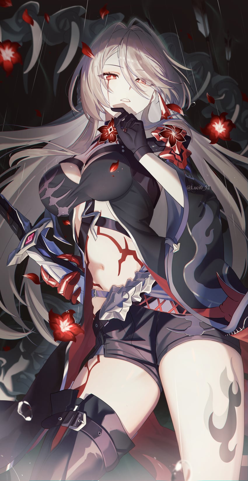 acheron (honkai and 1 more) drawn by lucio_(luci0_52)