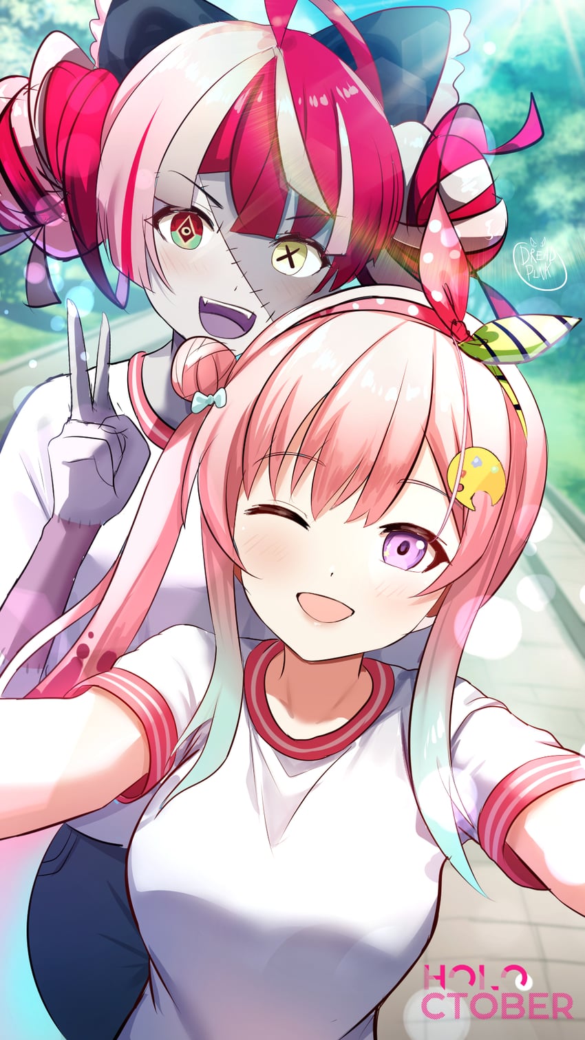 kureiji ollie and airani iofifteen (hololive and 1 more) drawn by dreadpunk