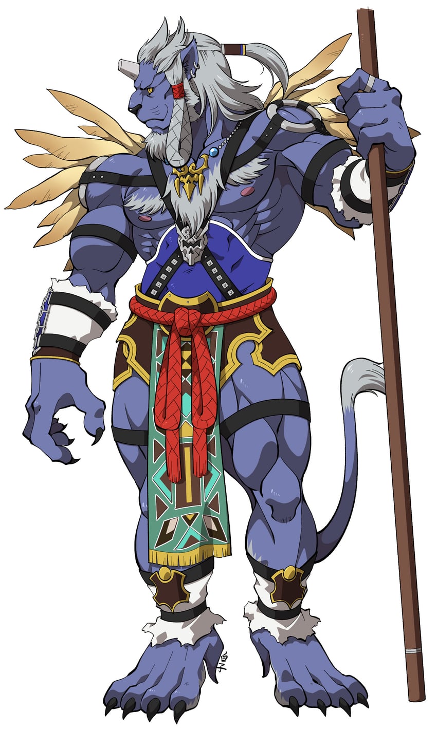 kimahri ronso (final fantasy and 1 more) drawn by shirako_(kirupi)