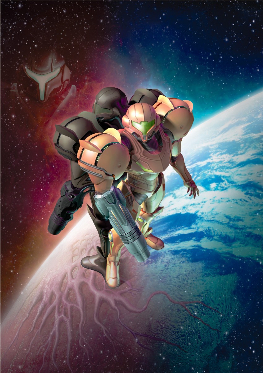 samus aran and dark samus (metroid and 1 more)