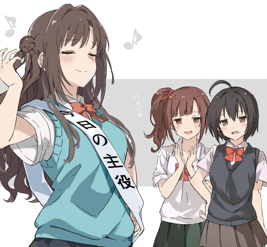 shimamura uzuki, kohinata miho, and igarashi kyoko (idolmaster and 1 more) drawn by rauto