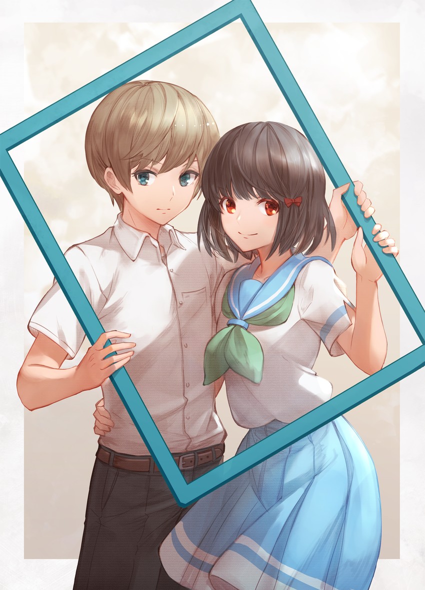 hisaishi kanade and tsukinaga motomu (hibike! euphonium and 1 more) drawn by 1777_kaki