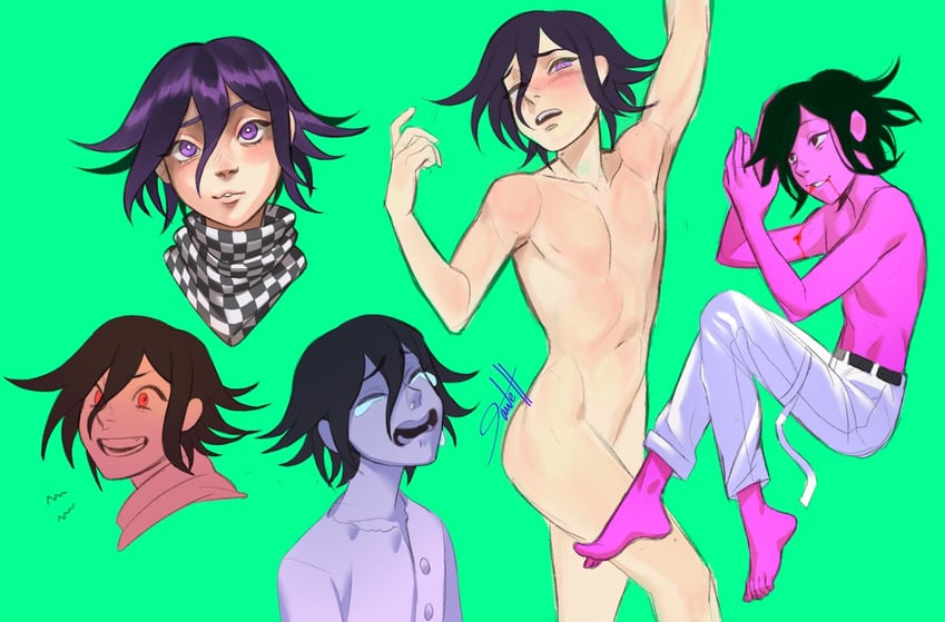 oma kokichi (danganronpa and 1 more) drawn by septimo_dante
