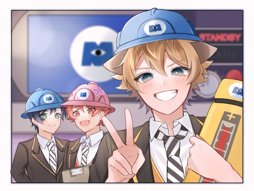 ruggie bucchi, ace trappola, and deuce spade (twisted wonderland and 1 more) drawn by nana_(eegm4275)