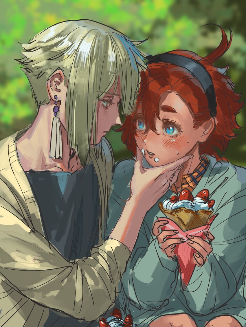 suletta mercury and elan ceres (gundam and 1 more) drawn by chestnut_ann