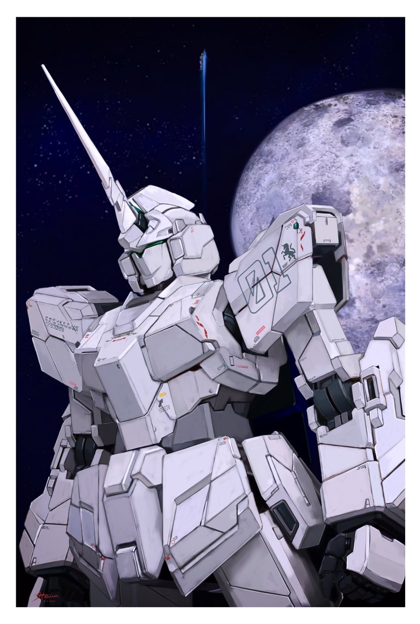 unicorn gundam (gundam and 1 more) drawn by steven_(sz0097)
