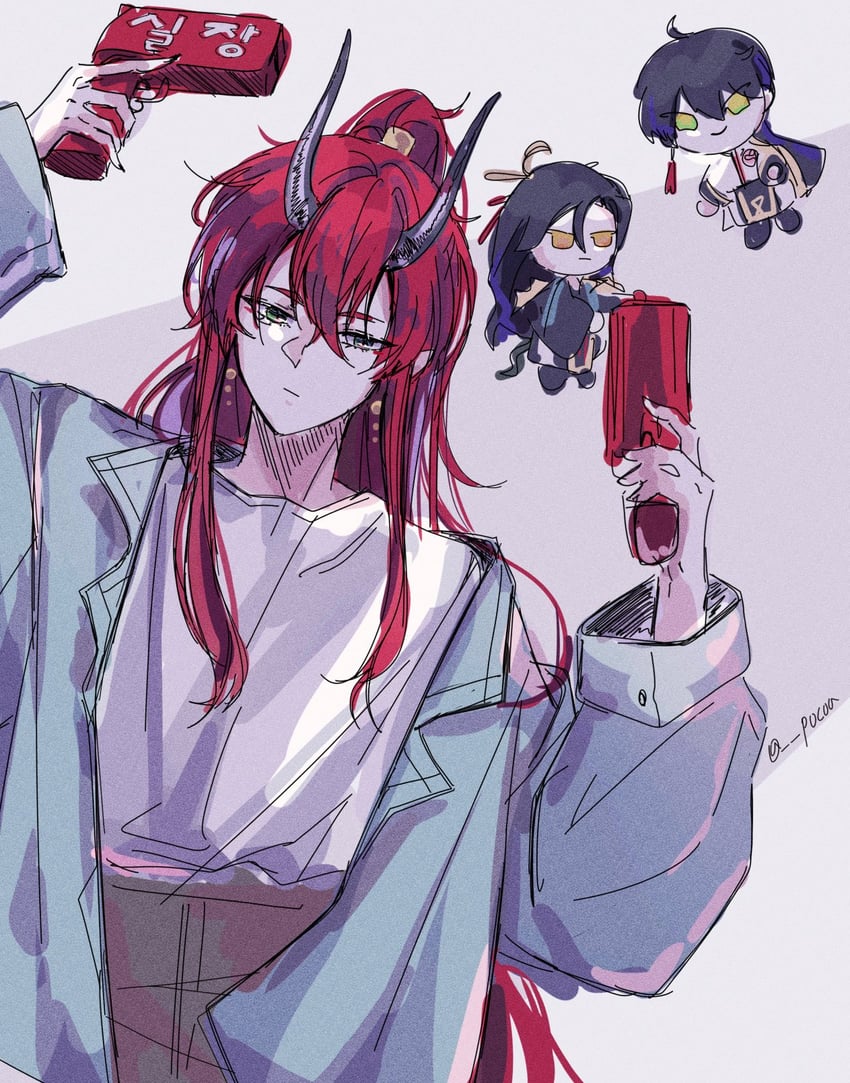 ian, aran, and biryu (lord of heroes) drawn by pocoa