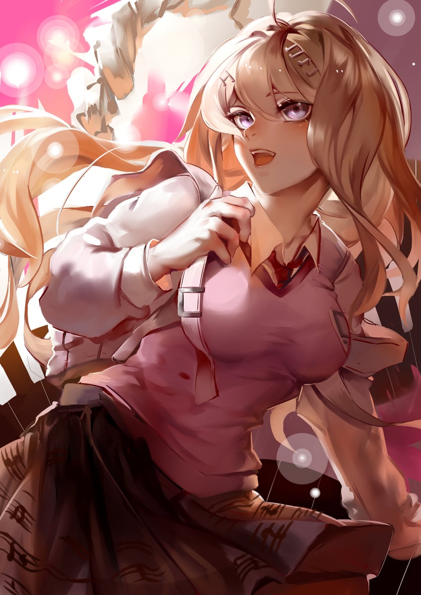 akamatsu kaede (danganronpa and 1 more) drawn by yaya_(shizuku)