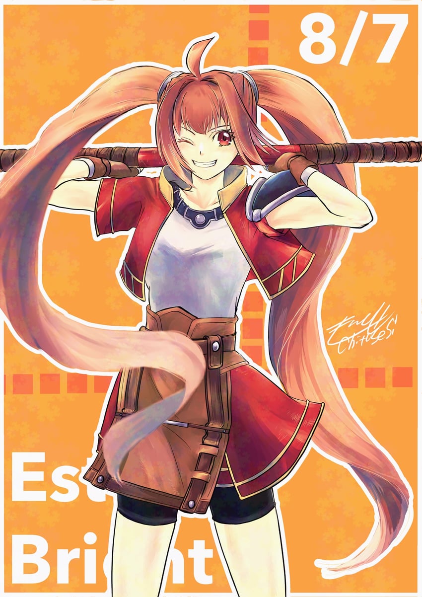 estelle bright (eiyuu densetsu and 1 more) drawn by momotose_(chit0sesi)